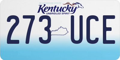 KY license plate 273UCE