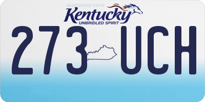 KY license plate 273UCH