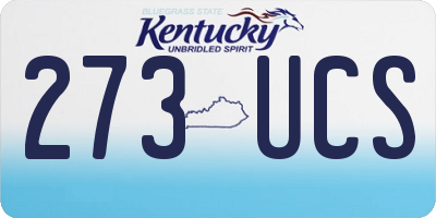 KY license plate 273UCS