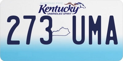 KY license plate 273UMA