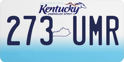 KY license plate 273UMR