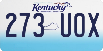 KY license plate 273UOX