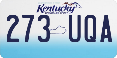 KY license plate 273UQA