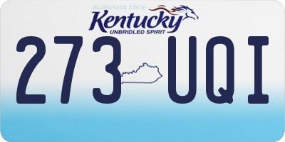 KY license plate 273UQI