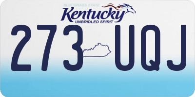 KY license plate 273UQJ