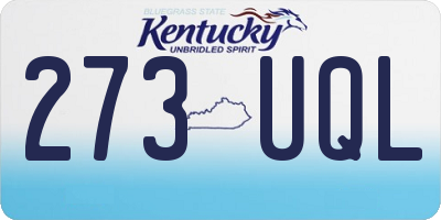 KY license plate 273UQL