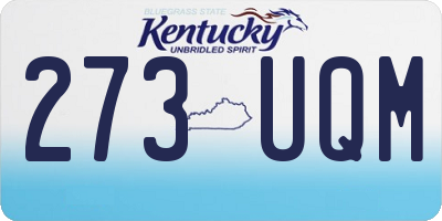 KY license plate 273UQM