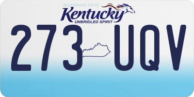 KY license plate 273UQV