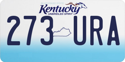 KY license plate 273URA