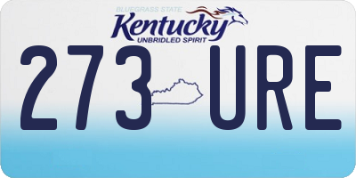 KY license plate 273URE