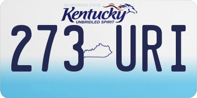 KY license plate 273URI