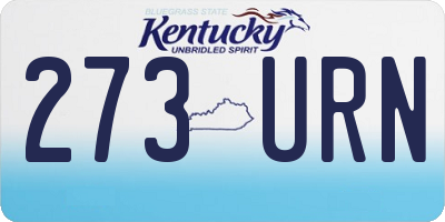 KY license plate 273URN