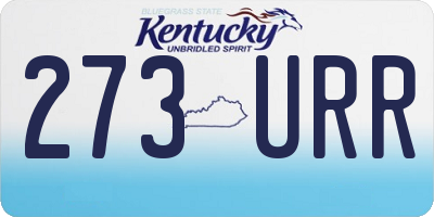 KY license plate 273URR