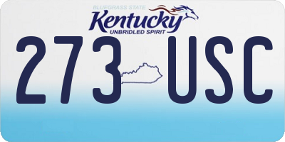 KY license plate 273USC