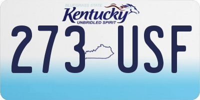 KY license plate 273USF