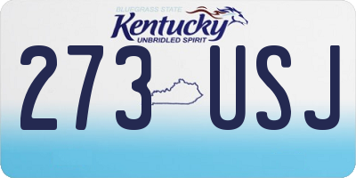 KY license plate 273USJ