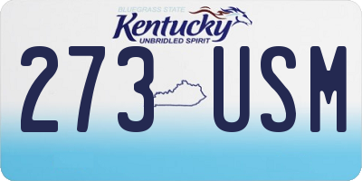 KY license plate 273USM