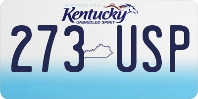 KY license plate 273USP