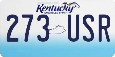 KY license plate 273USR