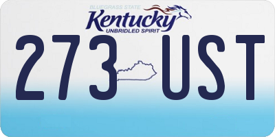 KY license plate 273UST