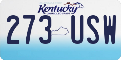 KY license plate 273USW