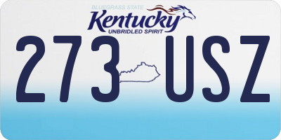 KY license plate 273USZ