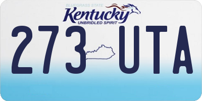 KY license plate 273UTA