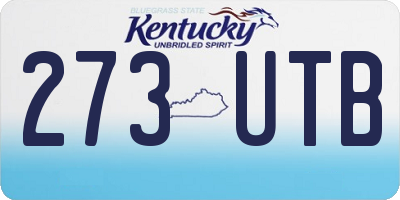 KY license plate 273UTB