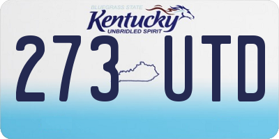 KY license plate 273UTD