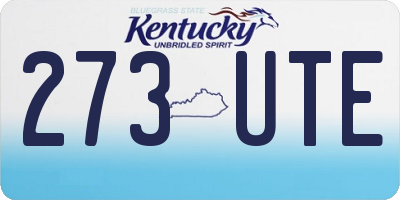 KY license plate 273UTE