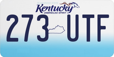 KY license plate 273UTF