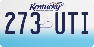 KY license plate 273UTI