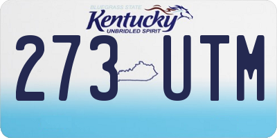KY license plate 273UTM