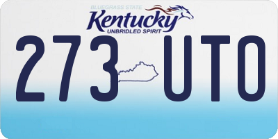 KY license plate 273UTO