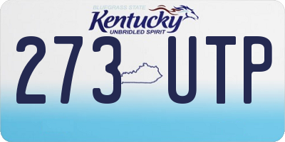 KY license plate 273UTP