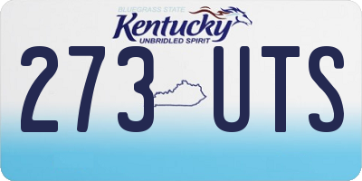 KY license plate 273UTS