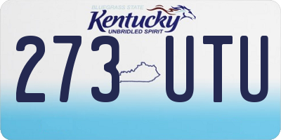 KY license plate 273UTU