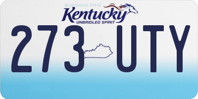 KY license plate 273UTY
