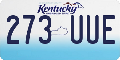 KY license plate 273UUE