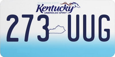 KY license plate 273UUG