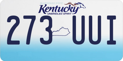 KY license plate 273UUI