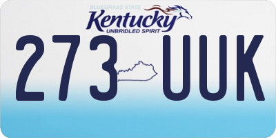 KY license plate 273UUK