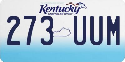 KY license plate 273UUM