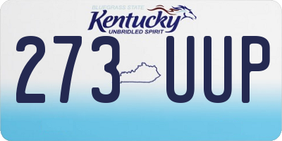 KY license plate 273UUP