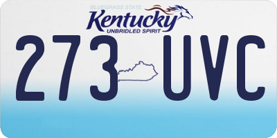KY license plate 273UVC