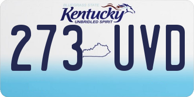 KY license plate 273UVD