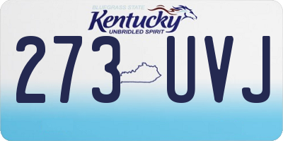 KY license plate 273UVJ