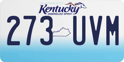 KY license plate 273UVM