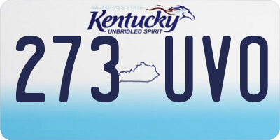 KY license plate 273UVO