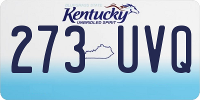 KY license plate 273UVQ